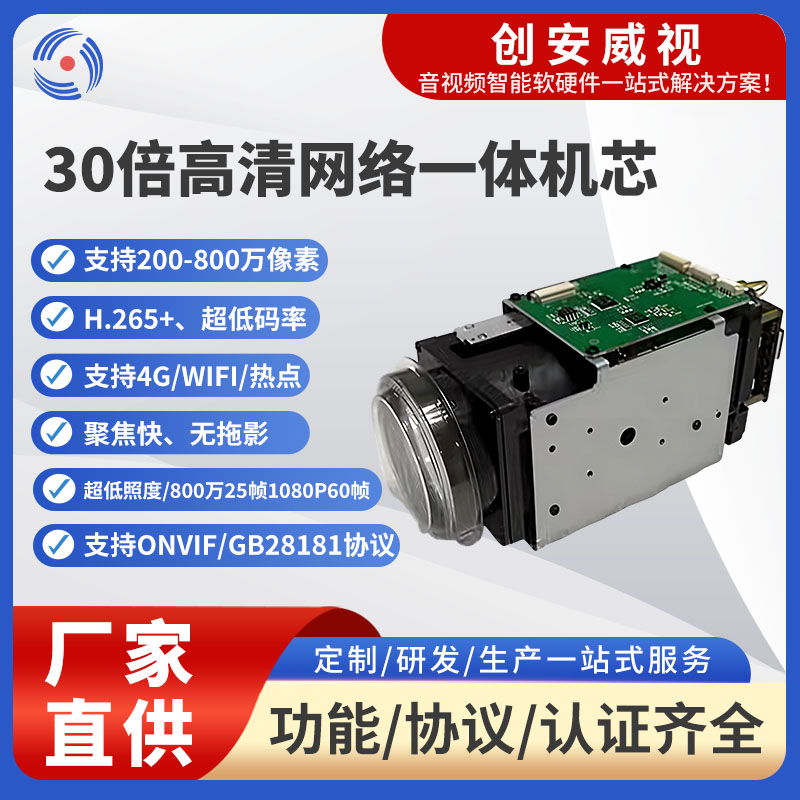 30倍高清網(wǎng)絡(luò)一體機(jī)芯